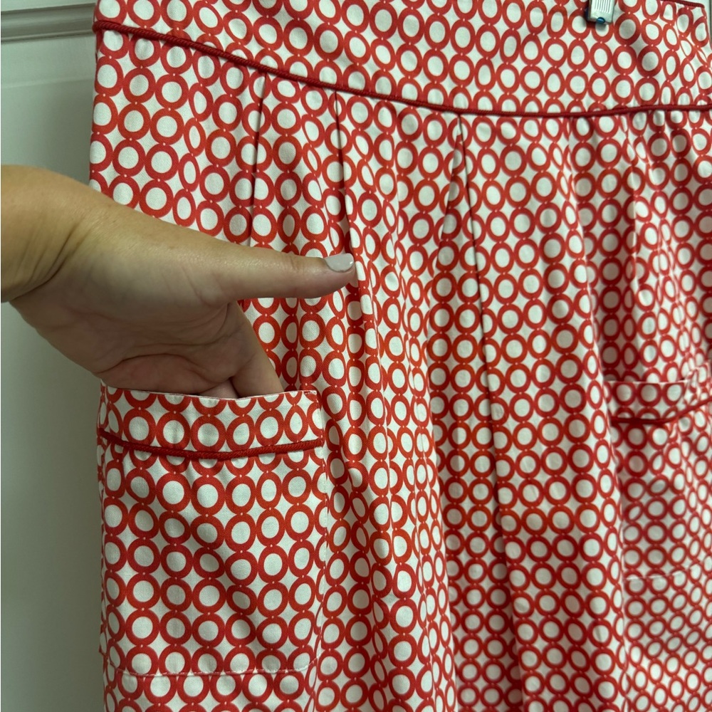 Polka dot pleated skirt